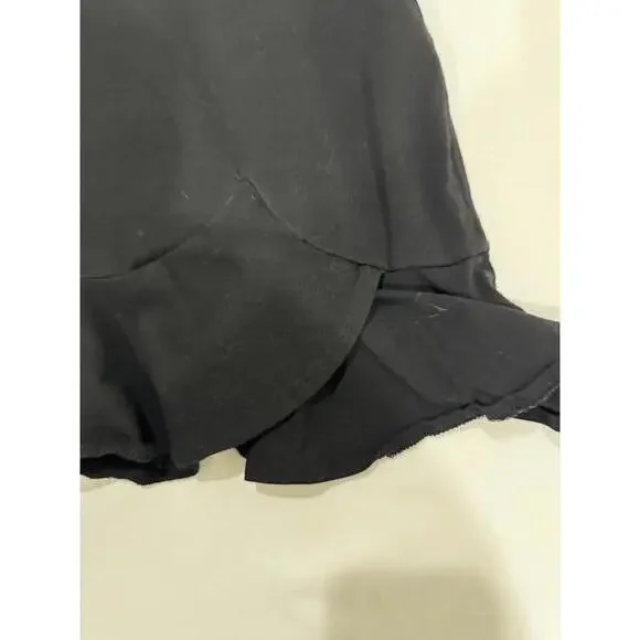 Princess Polly Kiribati Black Ruffle Hem Sleeveless Mini Short Dress- Size 12 - Picture 5 of 9